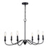 Vaxcel Annabelle 30 in. 6 Light Chandelier in Matte Black Model: H0298