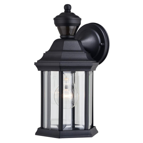 Vaxcel Auburn Dualux 6.25 in. Outdoor Motion Sensor Wall Light in Textured Black Model: T0731