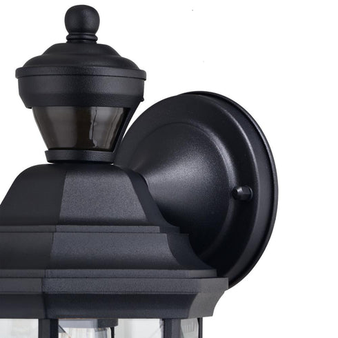 Vaxcel Auburn Dualux 6.25 in. Outdoor Motion Sensor Wall Light in Textured Black Model: T0731