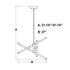 Vaxcel Avalon 27 in. W 6 Light LED Pendant in Matte Black Model: P0425