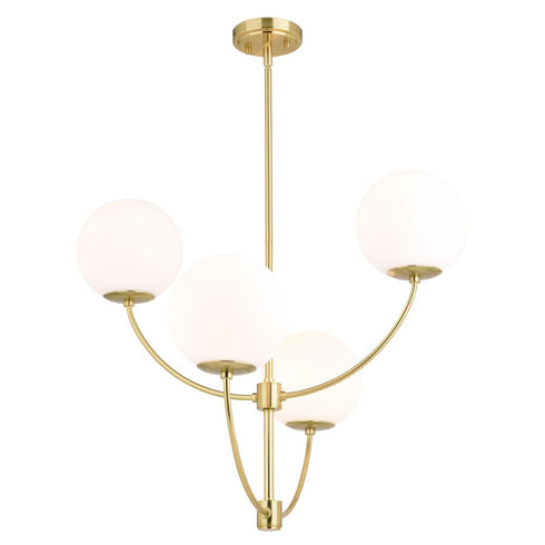 Vaxcel Avers 26 in 4 Light Chandelier in Natural Brass Model: H0295