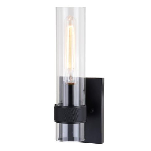 Vaxcel Bari 13 in.H Wall Light in Matte Black Model: W0428