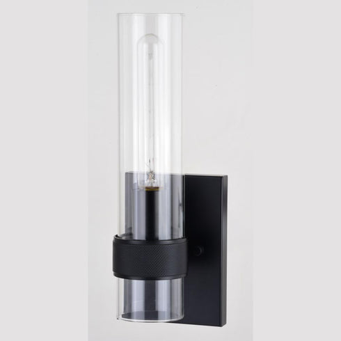 Vaxcel Bari 13 in.H Wall Light in Matte Black Model: W0428