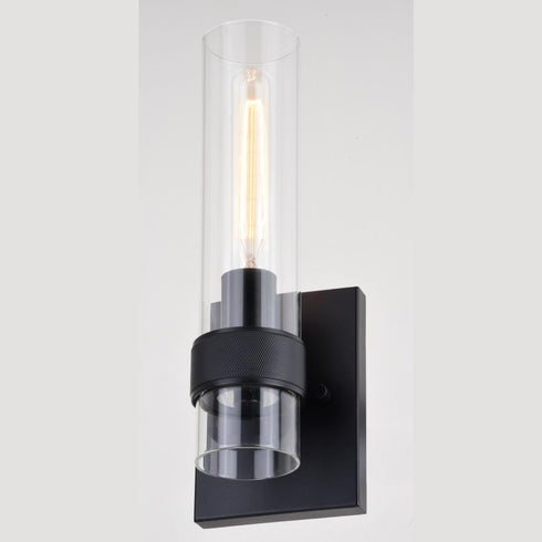 Vaxcel Bari 13 in.H Wall Light in Matte Black Model: W0428