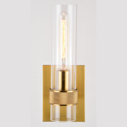 Vaxcel Bari 13 in.H Wall Light in Satin Brass Model: W0426