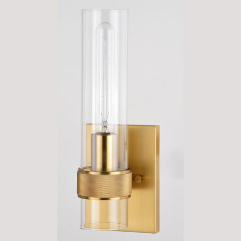 Vaxcel Bari 13 in.H Wall Light in Satin Brass Model: W0426