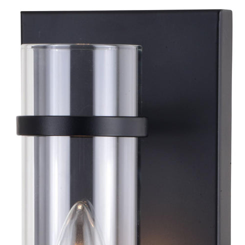 Vaxcel Bari 14 in.H Wall Light in Matte Black Model: W0427