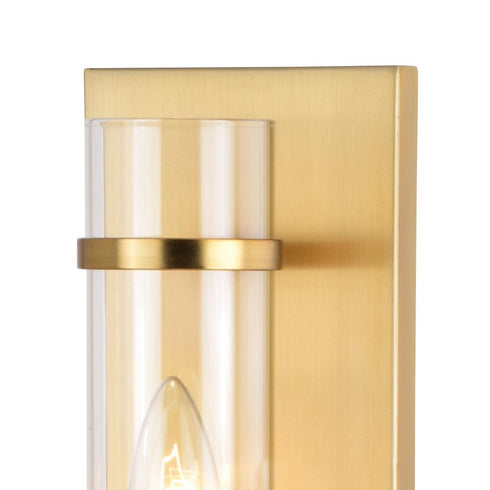 Vaxcel Bari 14 in.H Wall Light in Satin Brass Model: W0425