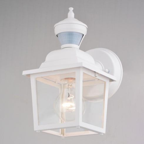 Vaxcel Bedford Park Dualux 5.25 n. Outdoor Motion Sensor Wall Light in Textured White Model: T0733