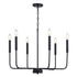 Vaxcel Belden 26 in. 6 Light Chandalier Matte in Black Model: H0297