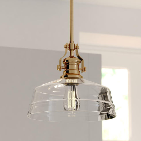 Vaxcel Beloit 12 in. W Pendant in Brushed Gold Model: P0430