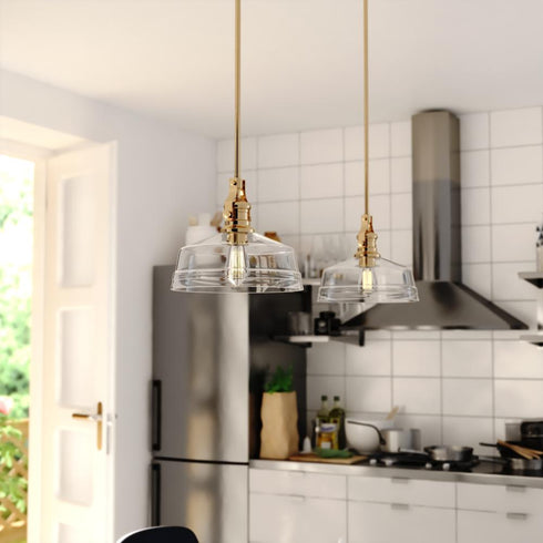 Vaxcel Beloit 12 in. W Pendant in Brushed Gold Model: P0430