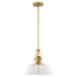 Vaxcel Beloit 12 in. W Pendant in Brushed Gold Model: P0430