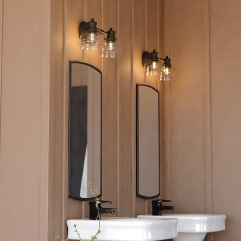 Vaxcel Beloit 17 in. W 2 Light Vanity Light Black in Matte Black Finish Model: W0503