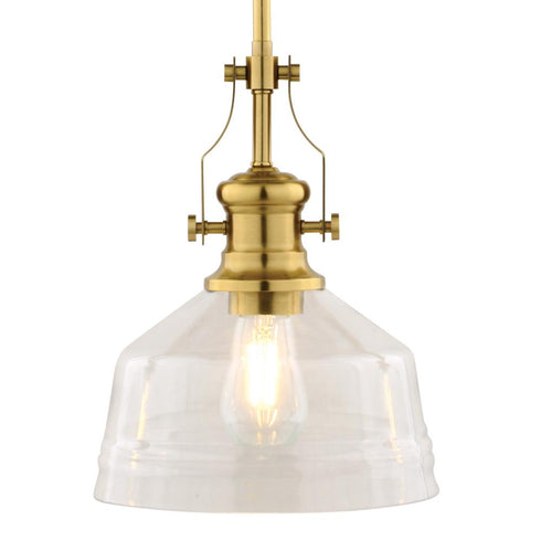 Vaxcel Beloit 9 in. W Mini Pendant in Brushed Gold Model: P0429