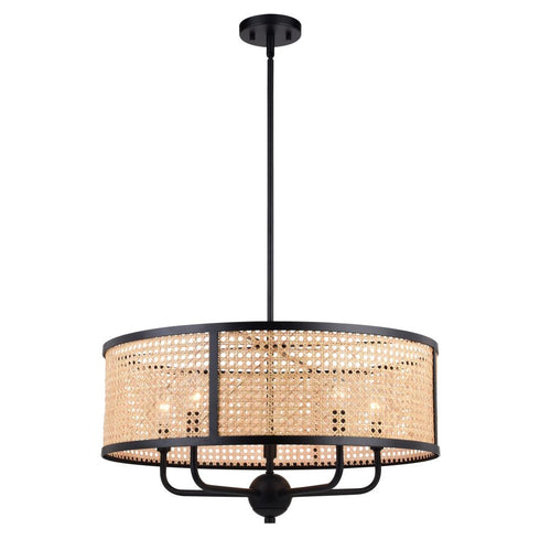 Vaxcel Berens 24 in. 5 Light Pendant in Matte Black Model: P0395