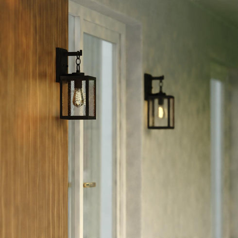 Vaxcel Berkley 6 in. W Outdoor Wall Light in Textured Black Model: T0771