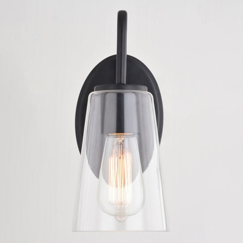 Vaxcel Beverly 1 Light Wall Light in Matte Black Model: W0441