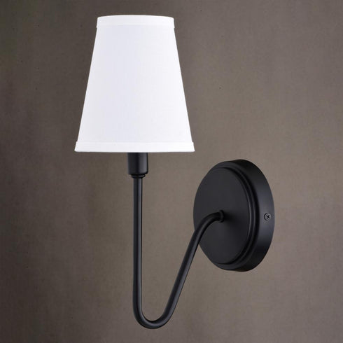 Vaxcel Briar 1 Light Wall Light in Matte Black Model: W0474