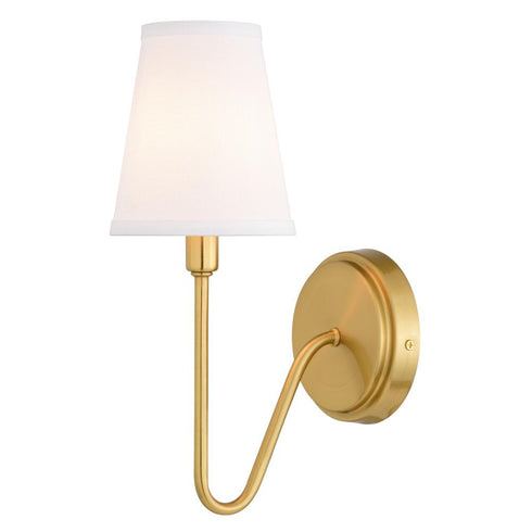 Vaxcel Briar 1 Light Wall Light in Muted Brass Model: W0473