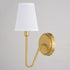 Vaxcel Briar 1 Light Wall Light in Muted Brass Model: W0473