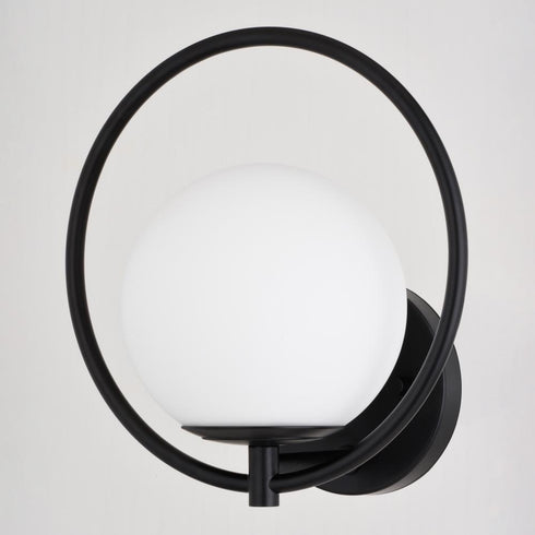 Vaxcel Bucktown 9.75 in. H 1 Light Wall Light in Matte Black Model: W0476