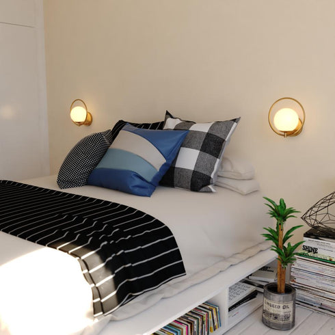 Vaxcel Bucktown 9.75 in. H 1 Light Wall Light in Natural Brass Model: W0475