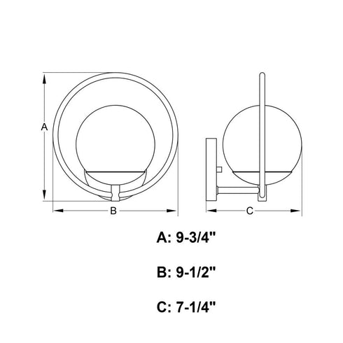 Vaxcel Bucktown 9.75 in. H 1 Light Wall Light in Natural Brass Model: W0475