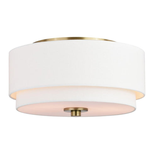 Vaxcel Burnaby 13 in Flush Mount in Matte Brass Model: C0278
