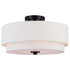 Vaxcel Burnaby 16 in Semi Flush Mount in Black Model: C0281