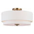 Vaxcel Burnaby 16 in Semi Flush Mount in Matte Brass Model: C0280