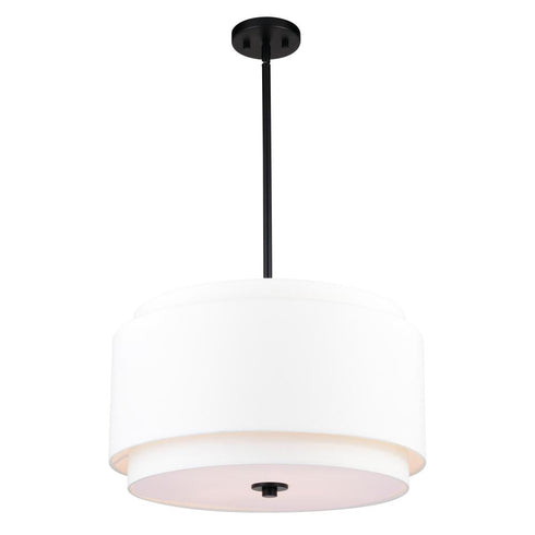 Vaxcel Burnaby 20.5 in 4 Light Pendant in Black Model: P0392
