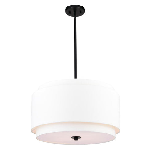 Vaxcel Burnaby 20.5 in 4 Light Pendant in Black Model: P0392