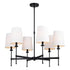 Vaxcel Camden 30 in 6 Light Chandelier in Matte Black Model: H0288