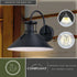 Vaxcel Canton 12 in. Outdoor Wall Light Matte Black and Glossy White in Matte Black and White Finish Model: T0748