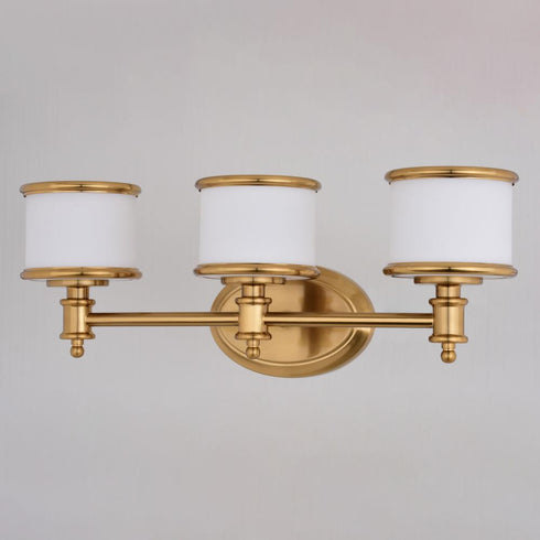 Vaxcel Carlisle 22 in. W 3 Light Vanity in Natural Brass Model: W0479
