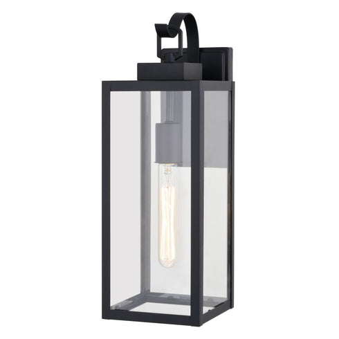 Vaxcel Clinton 6 in. Outdoor Wall Light in Matte Black Model: T0745