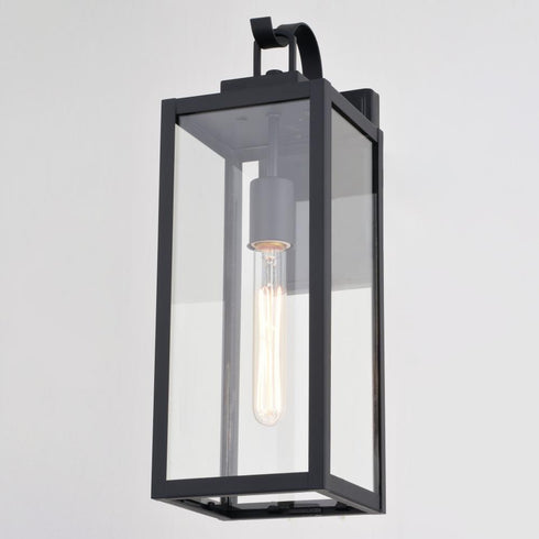 Vaxcel Clinton 6 in. Outdoor Wall Light in Matte Black Model: T0745