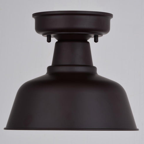 Vaxcel Cody 10.25 in. W Outdoor Semi Flush Mount in Oil Rubbed Bronze and Light Gold Model: T0770