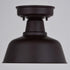Vaxcel Cody 10.25 in. W Outdoor Semi Flush Mount in Oil Rubbed Bronze and Light Gold Model: T0770