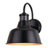 Vaxcel Cody 9.25 in Dualux Outdoor Motion Sensor Wall Light in Dark Bronze and Light Gold Model: T0647