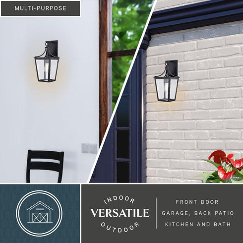Vaxcel Cottage Grove 7.5 in. W Outdoor Wall Light in Matte Black Model: T0774