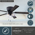 Vaxcel Cromwell 52 in. Ceiling Fan with Pull Chain and Remote in Matte Black Model: F0128