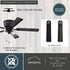 Vaxcel Cromwell 52 in. Ceiling Fan with Pull Chain and Remote in Matte Black Model: F0128