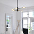Vaxcel Cullerto 34.75 in. 6 Light LED Pendant in Matte Black and Antique Gold Model: P0424