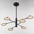 Vaxcel Cullerto 34.75 in. 6 Light LED Pendant in Matte Black and Antique Gold Model: P0424