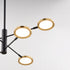Vaxcel Cullerto 34.75 in. 6 Light LED Pendant in Matte Black and Antique Gold Model: P0424