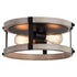 Vaxcel_discontinued Danvers 13 in Flush Mount in Textured Black and Weathered Gray Model: C0282