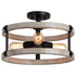Vaxcel_discontinued Danvers 16 in Semi Flush in Textured Black and Weathered Gray Model: C0283