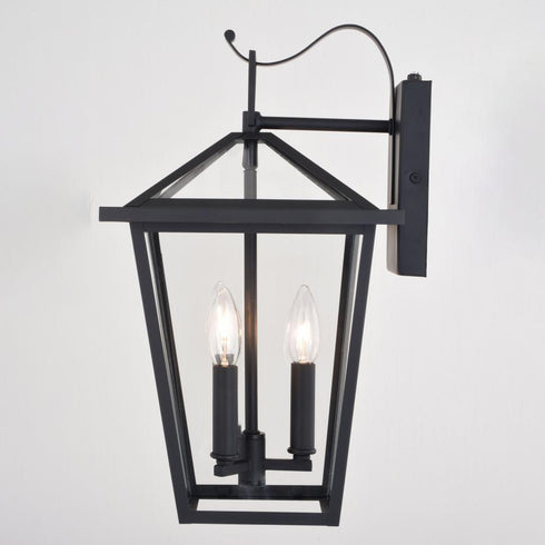 Vaxcel Derby 10 in 3 Light Outdoor Wall Light in Matte Black Model: T0718